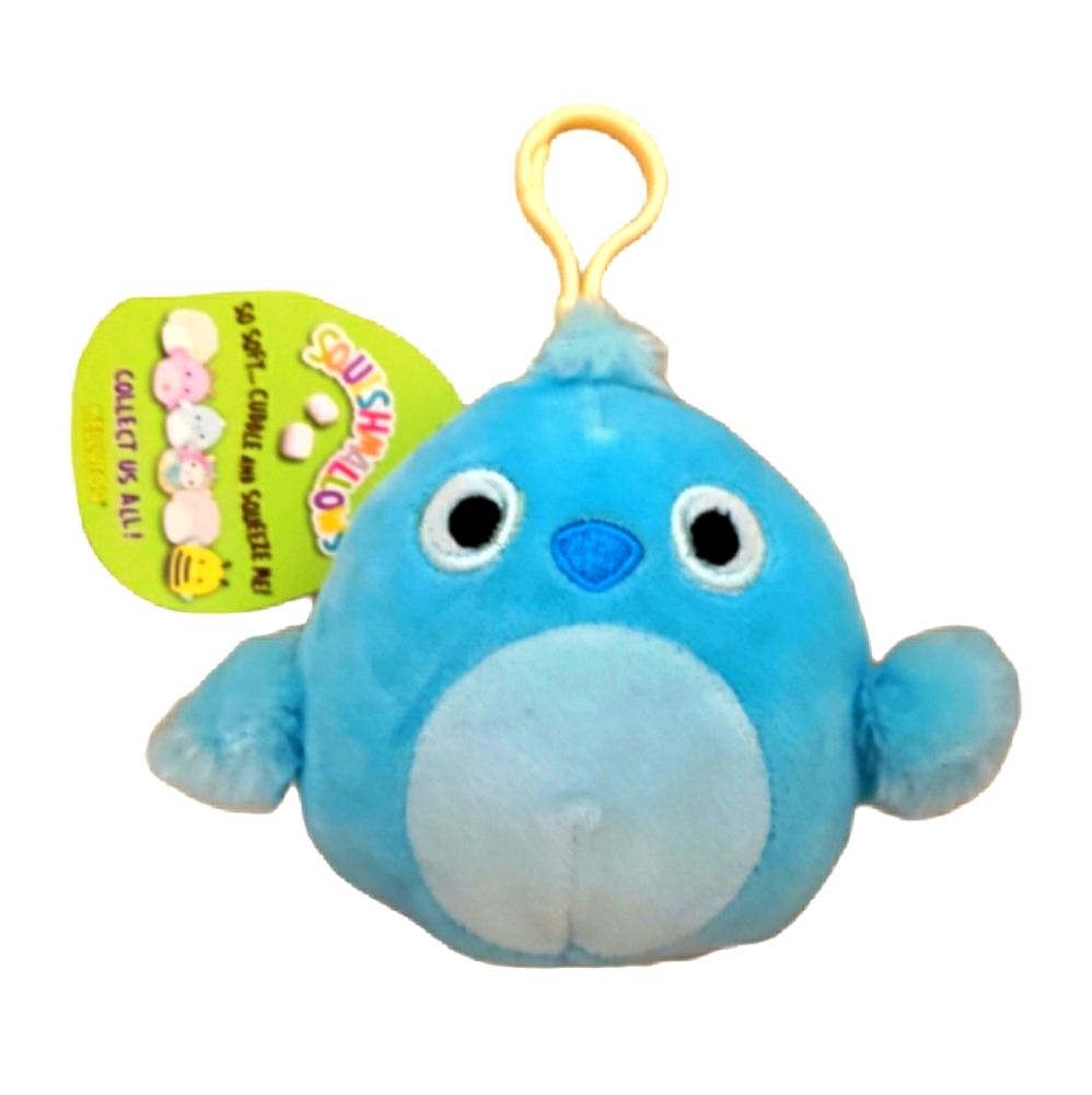 Squishmallows Camden Chick 3.5" Clip-on Keychain Plush NWT Blue Bird